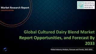 Cultured Dairy Blend Market Future Landscape To Witness Significant Growth by 2033