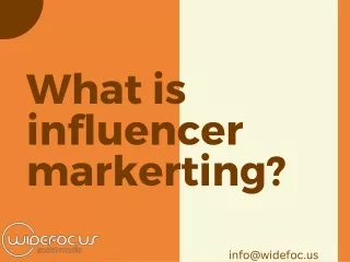 What is influencer markerting