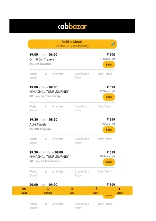 Delhi to Manali Bus | Delhi to Manali Bus Booking