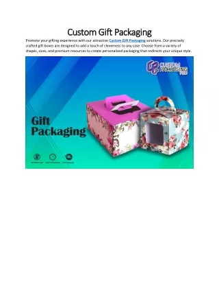 Custom Gift Packaging