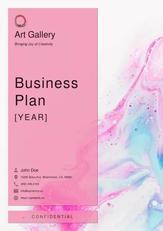 art gallery business plan example