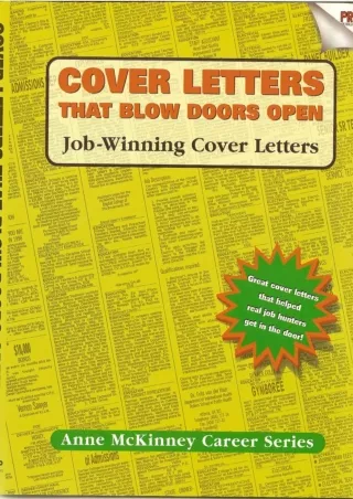 PDF_ Cover Letters That Blow Doors Open (Real-Resumes Series)