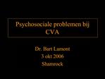 Psychosociale problemen bij CVA