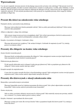 Prezent od nauczyciela na koniec roku - pamiątka na długie lata