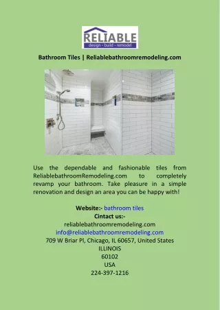 Bathroom Tiles  Reliablebathroomremodeling.com