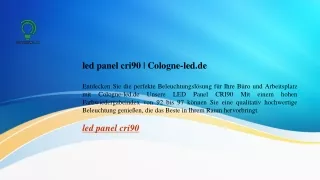 led panel cri90  Cologne-led.de 01