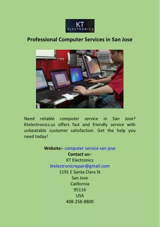 Professional Computer Services in San Jose