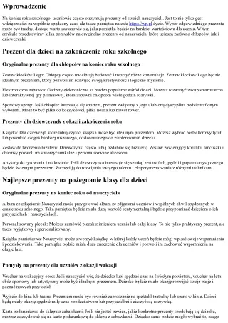 Prezent od nauczyciela na koniec roku - jaka pamiątka będzie najbardziej wartośc