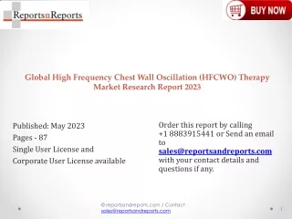 High Frequency Chest Wall Oscillation (HFCWO) Therapy Market Sale and Revenue