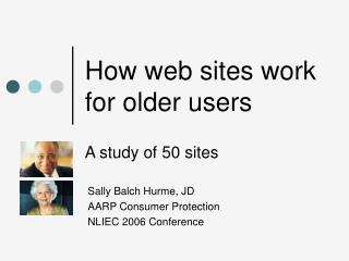 How web sites work for older users