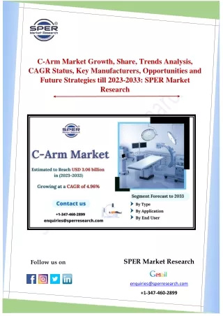 C-Arm Market Growth, Share, Emerging Trends, Key Manufacturers, Forecast by 2033