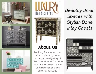 Beautify Small Spaces with Stylish Bone Inlay Chests