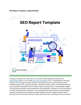 SEO Report Template | ReportGarden