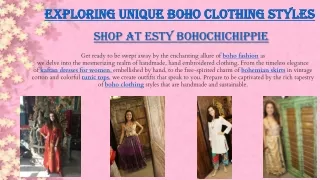 Exploring Unique Boho Clothing Styles