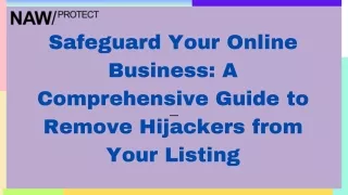 Safeguard Your Online Business A Comprehensive Guide to Remove Hijackers from Your Listing