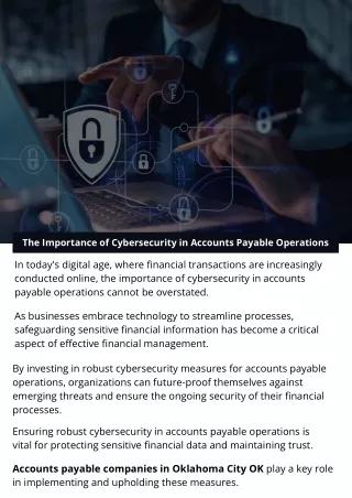 The Importance of Cybersecurity in Accounts Payable Operations