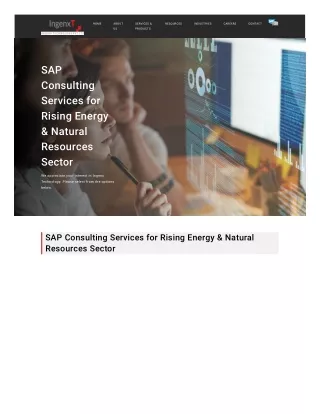 SAP Consulting Services for Rising Energy & Natural Resources Sector