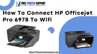 How To Connect HP Officejet Pro 6978 To Wifi