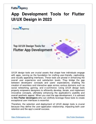 App Development Tools for Flutter UI/UX Design in 2023