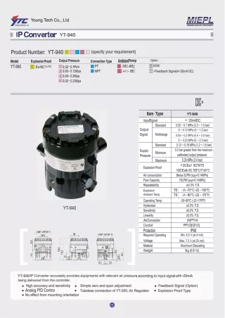 Rotork YTC YT-940 | YTC INDIA