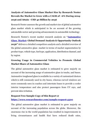 Automotive Glass Market