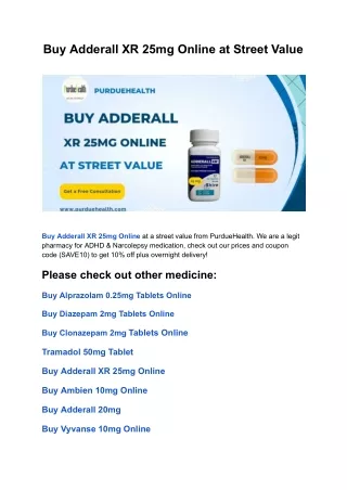 Buy Adderall XR 25mg Online at Street Value _ PurdueHealth