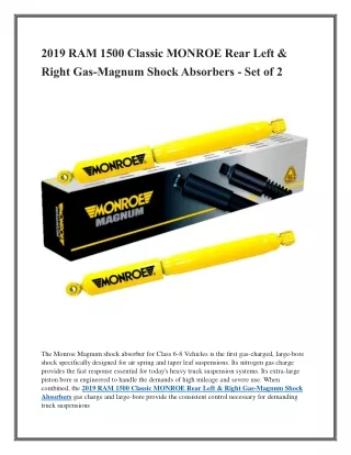 2019 RAM 1500 Classic MONROE Rear Left & Right Gas-Magnum Shock Absorbers - Set