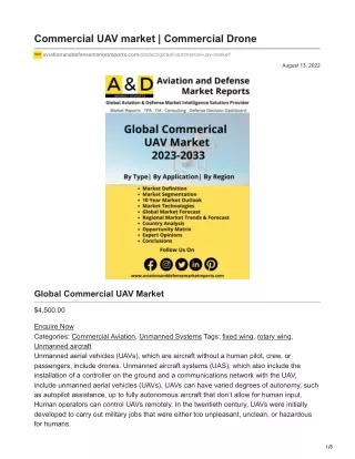 Global Commercial UAV Market
