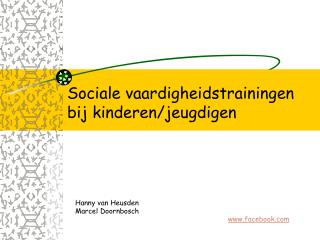 Sociale vaardigheidstrainingen bij kinderen/jeugdigen
