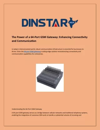 64 Port Gsm Gateway