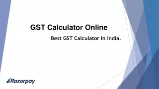 GST Calculator Online