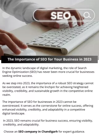 The Importance of SEO for Your Business in 2023