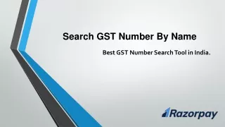 Search GST Number By Name