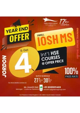 Think Twice Before You Select Your Career - IOSH Course in Jordon With Green World Group