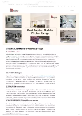 Most Popular Modular Kitchen Design