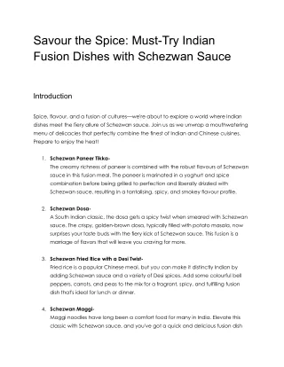 Savor the Spice_ Must-Try Indian Fusion Dishes with Schezwan Sauce
