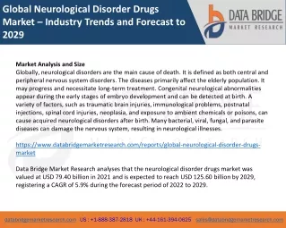 Global Neurological Disorder Drugs Market – Industry Trends and Forecast to 2029