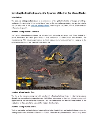 Iron Ore Mining Market