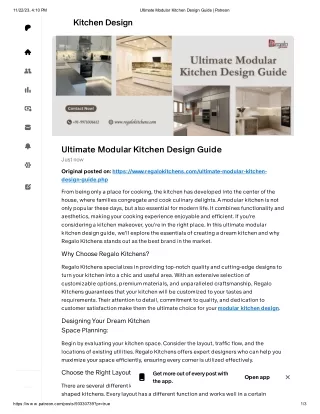 Ultimate Modular Kitchen Design Guide