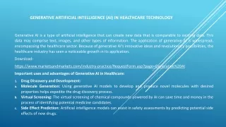 Generative AI in Healthcare Technology