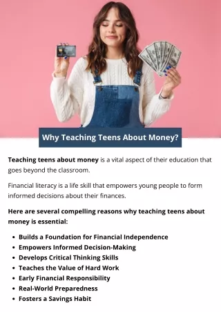 Why Teaching Teens About Money?
