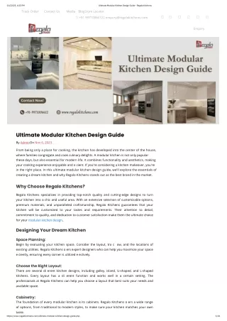 Ultimate Modular Kitchen Design Guide