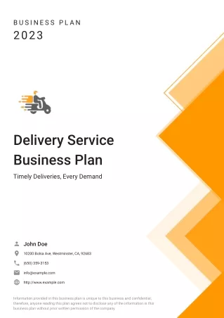 delivery service business plan