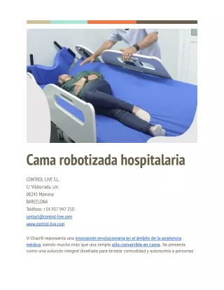 Cama robotizada hospitalaria