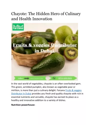 Chayote: The Hidden Hero of Culinary and Health Innovation