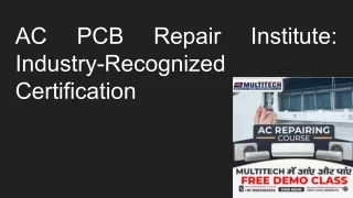 AC PCB Repair Institute_ Industry-Recognized Certification