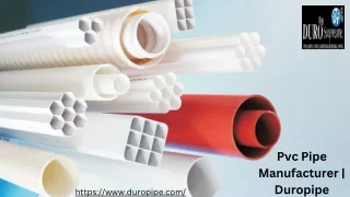 Pvc Pipe Manufacturer  Duropipe