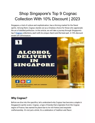 Shop Singapore's Top 9 Cognac Collection With 10% Discount  | 2023