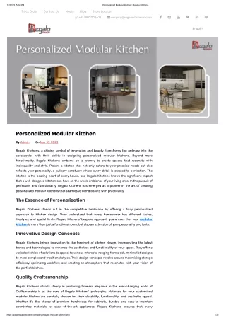 Personalized Modular Kitchen