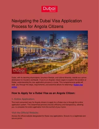 Streamlined Dubai Visa Application Process for Algerian Nationals Residing